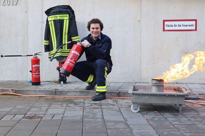 Jannik Kümpflein engagiert sich bereits seit seiner Kindheit in der Feuerwehr.